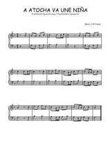 Téléchargez l'arrangement pour piano de la partition de A Atocha va una niña en PDF